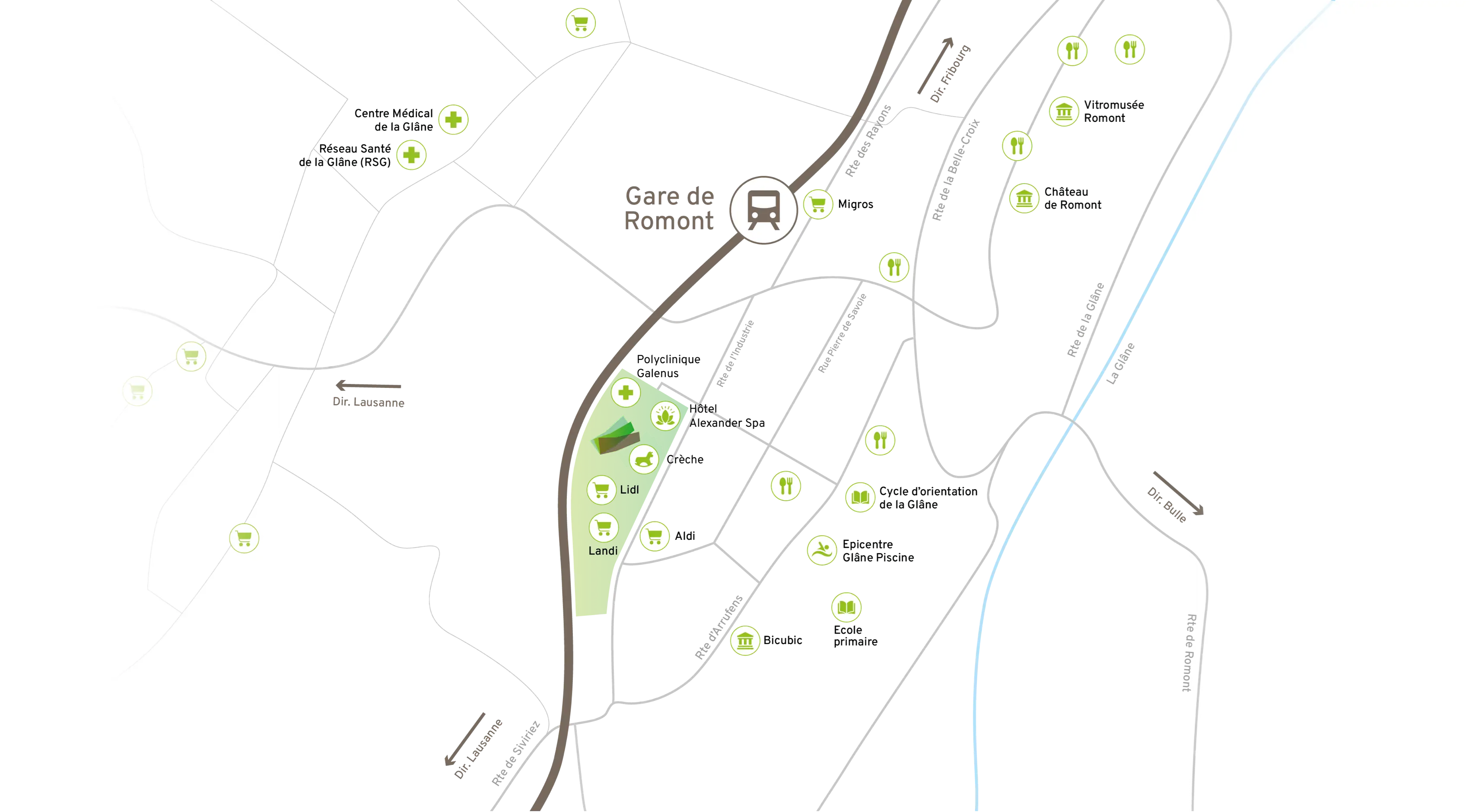 Carte de la situation géographie du bâtiment